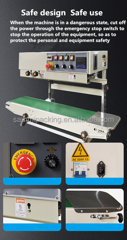 Vertical solid ink band sealer